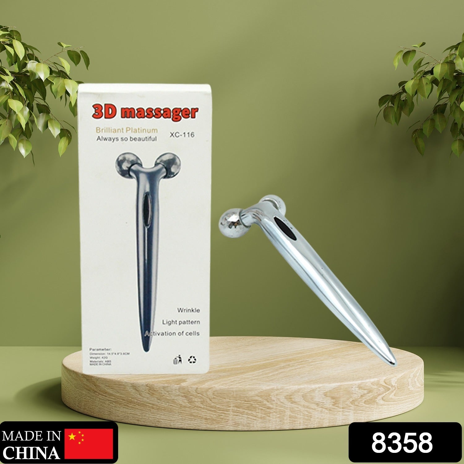 8358 360 Degree Facial Roller, designed for face lifting and skin tightening, improves blood circulation and reduces puffiness. 8358 360 Degree Facial Roller, designed for face lifting and skin tightening, improves blood circulation and reduces puffiness.